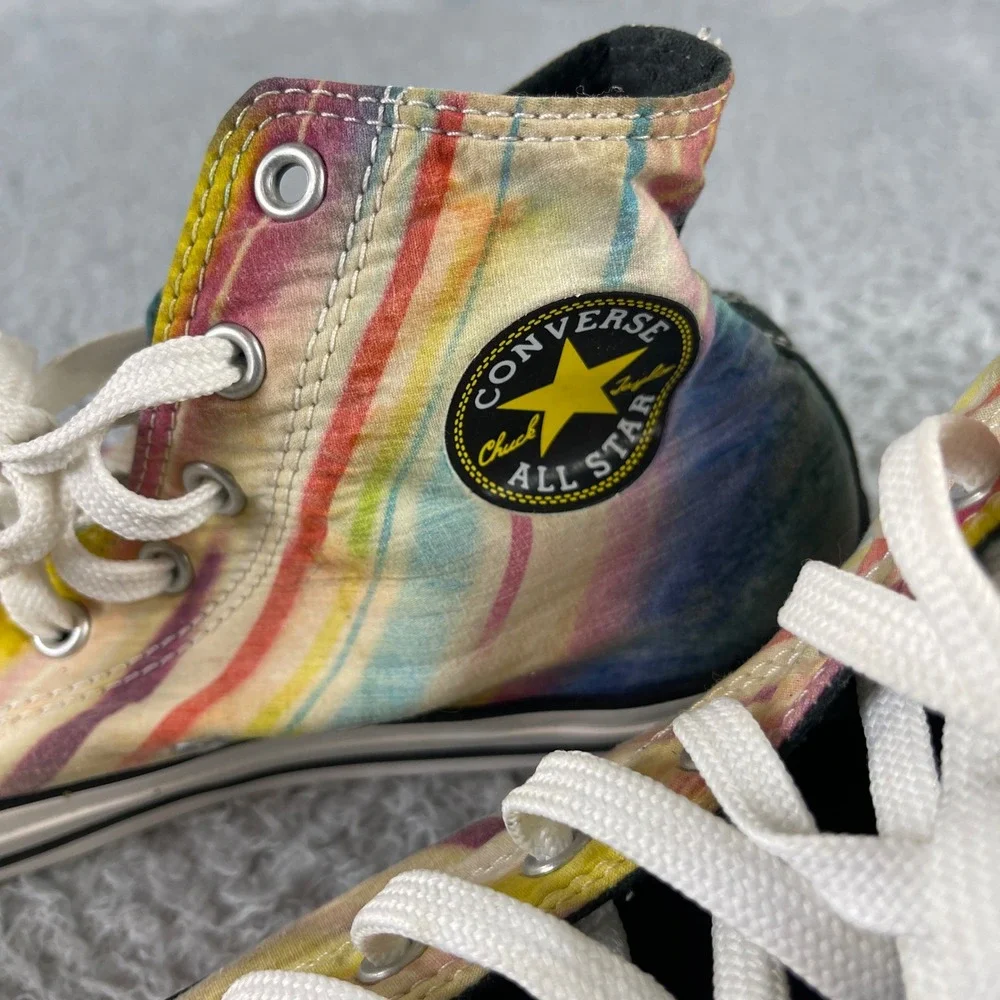 Converse All Star Chuck Taylor High Top Sneakers Tie Dye Rainbow Print 6